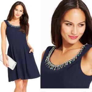 Betsy Johnson Jeweled Blue Dress